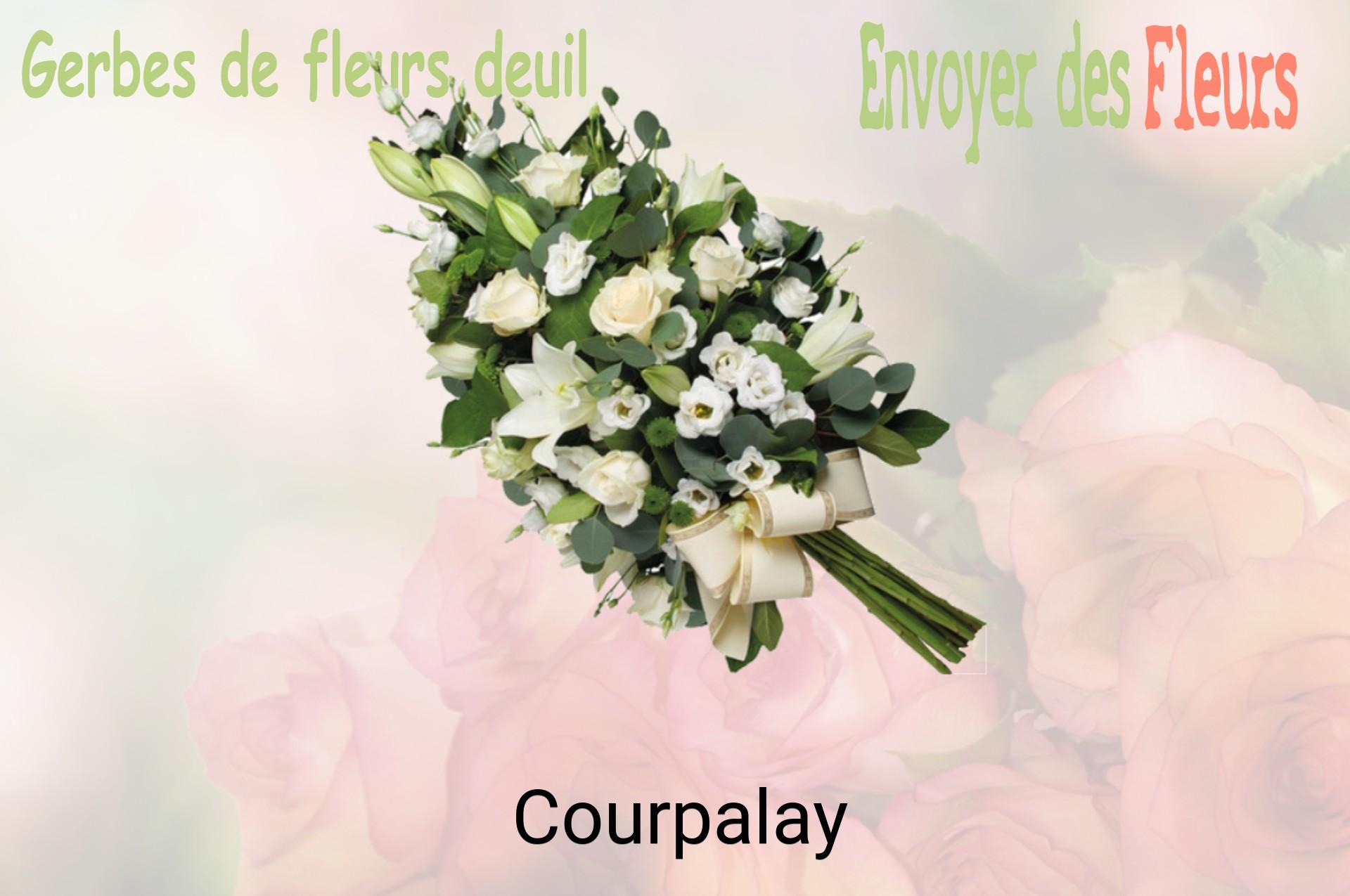 Gerbe de fleurs de deuil livrée à Courpalay